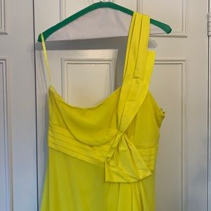 Yellow one-shoulder dress. Size 12. RW&Co